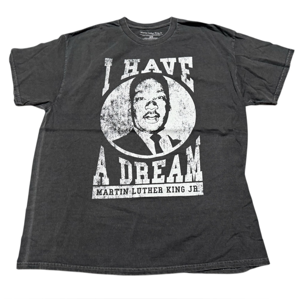 MLK Martin Luther King I Have A‎ Dream Washed Black Graphic T-Shirt size medium